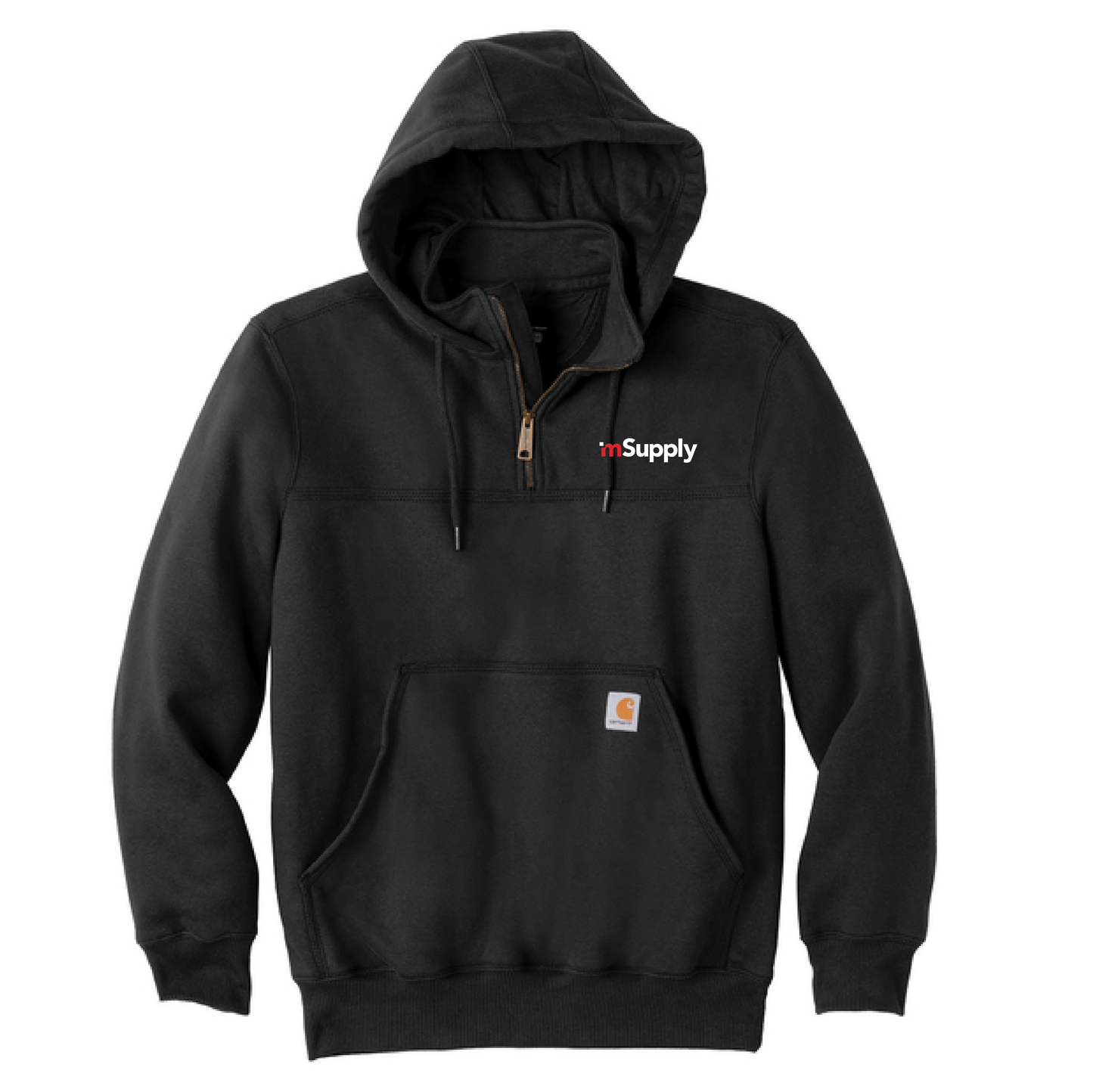 Carhartt Rain Defender Paxton Hooded Zip Mock Sweatshirt with mSupply Logo