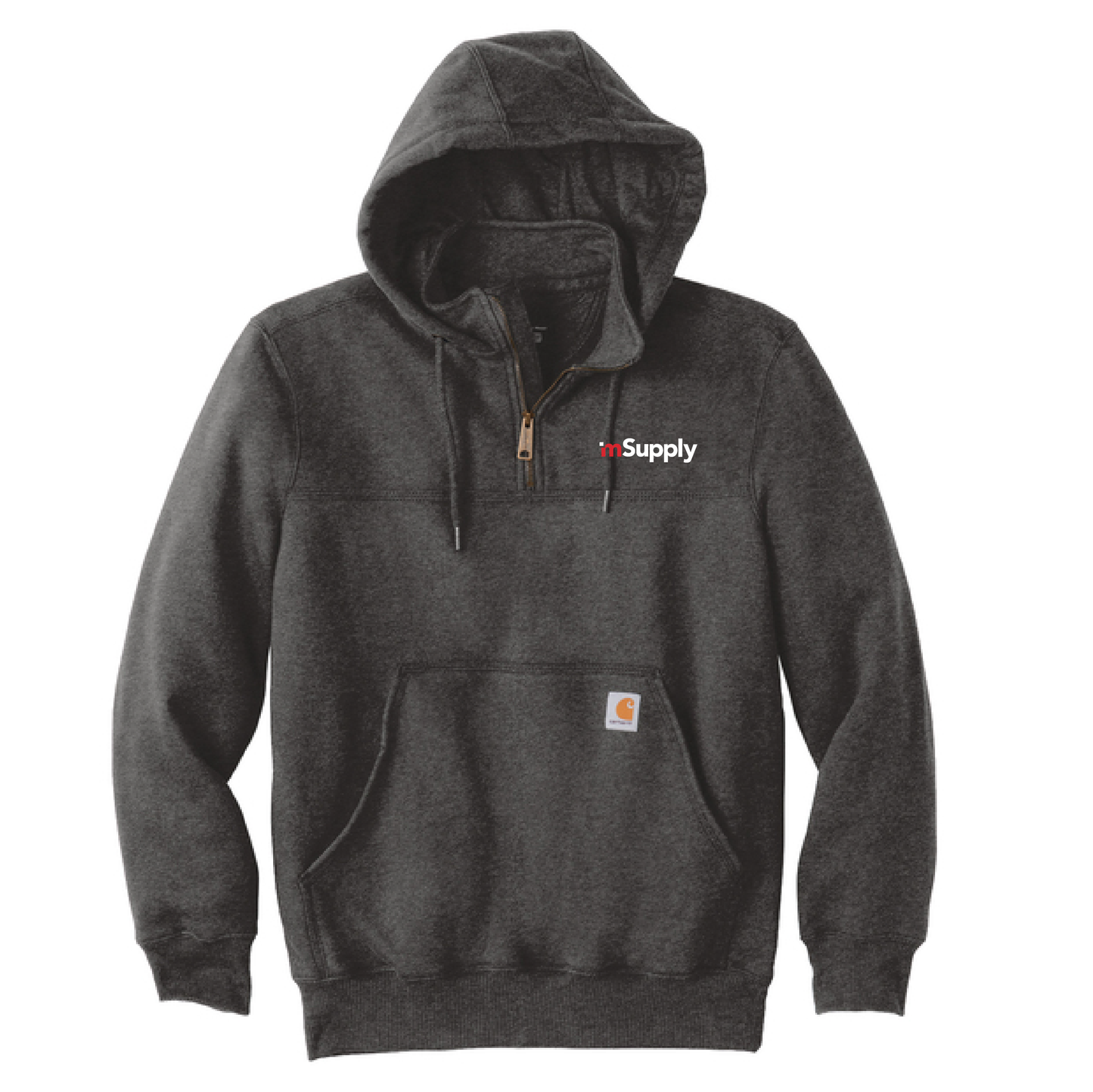 Carhartt Rain Defender Paxton Hooded Zip Mock Sweatshirt with mSupply Logo