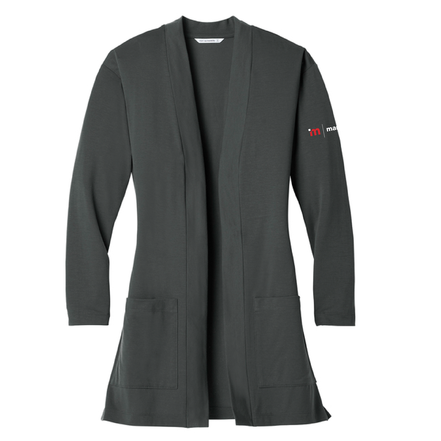Port Authority Women's Long Pocket Knit Cardigan with Marcone Logo