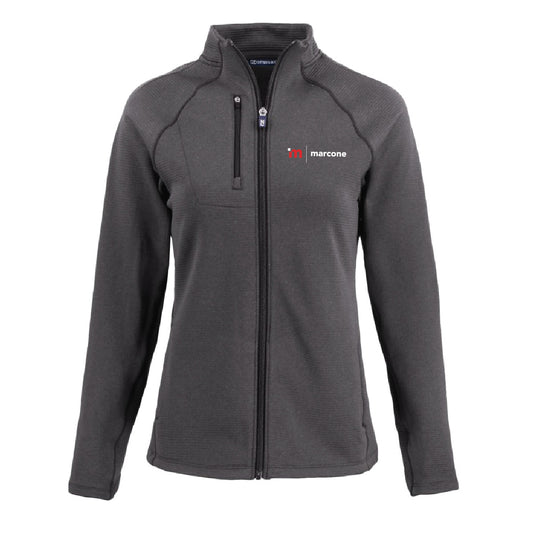 Cutter & Buck Women's Peshastin Fleece Full Zip Jacket with Marcone Logo