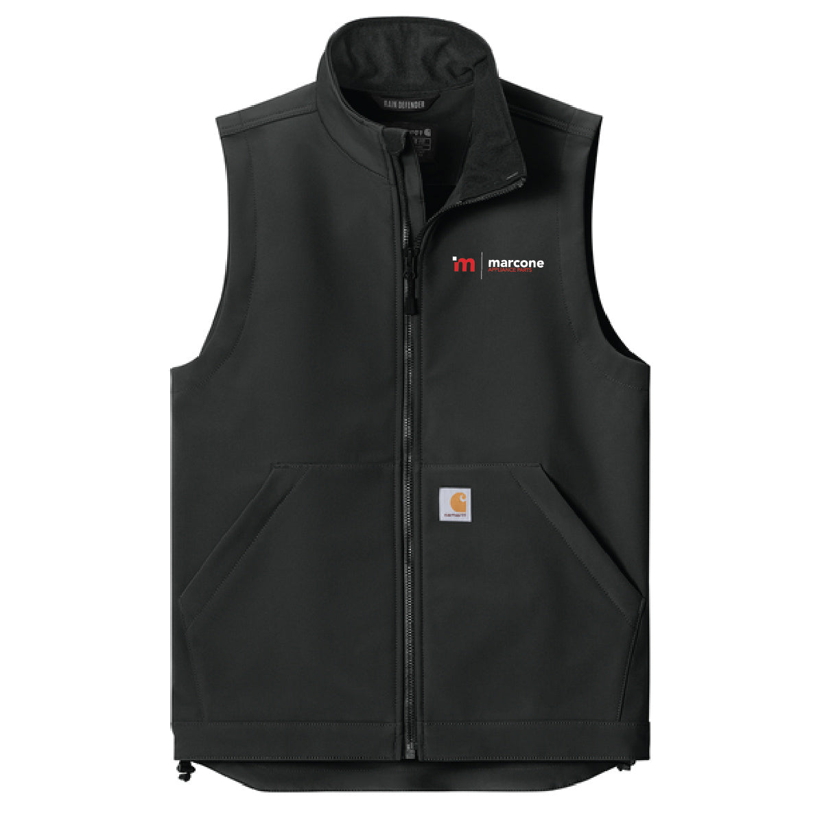 Carhartt Men's Rain Defender Soft Shell Vest with Marcone Appliance Logo