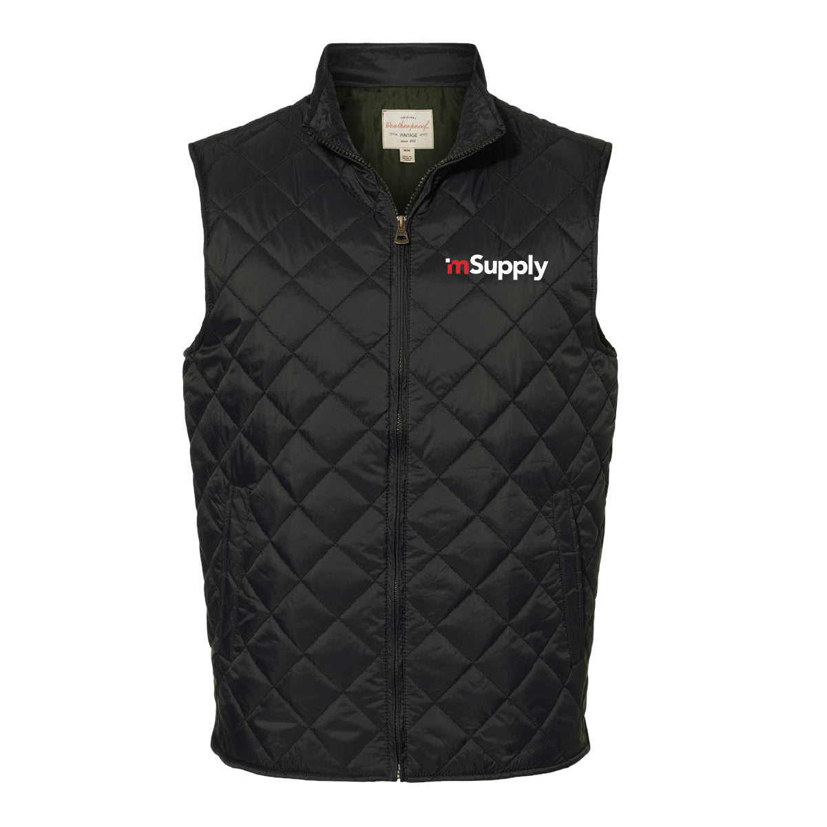 Weatherproof Men's Vintage Diamond Quilted Vest with mSupply Logo