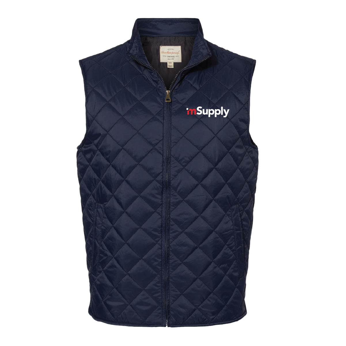 Weatherproof Men's Vintage Diamond Quilted Vest with mSupply Logo