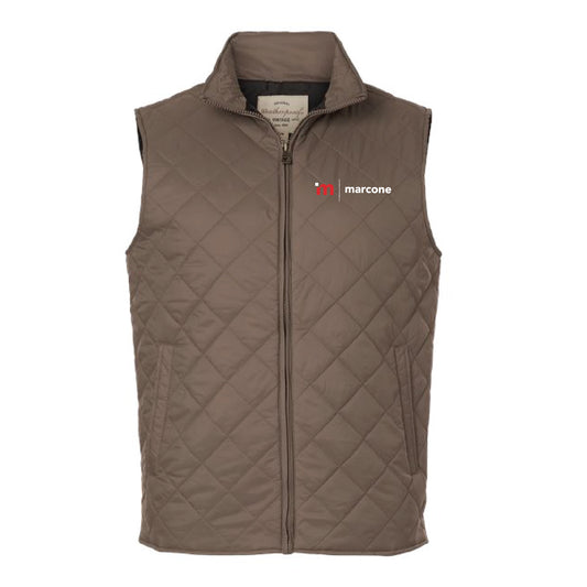 Weatherproof Men's Vintage Diamond Quilted Vest with Marcone Logo