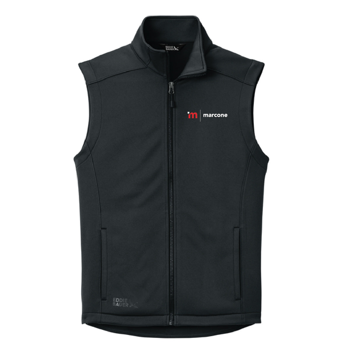 Eddie Bauer Men's Smooth Mid Layer Fleece Vest with Marcone Logo