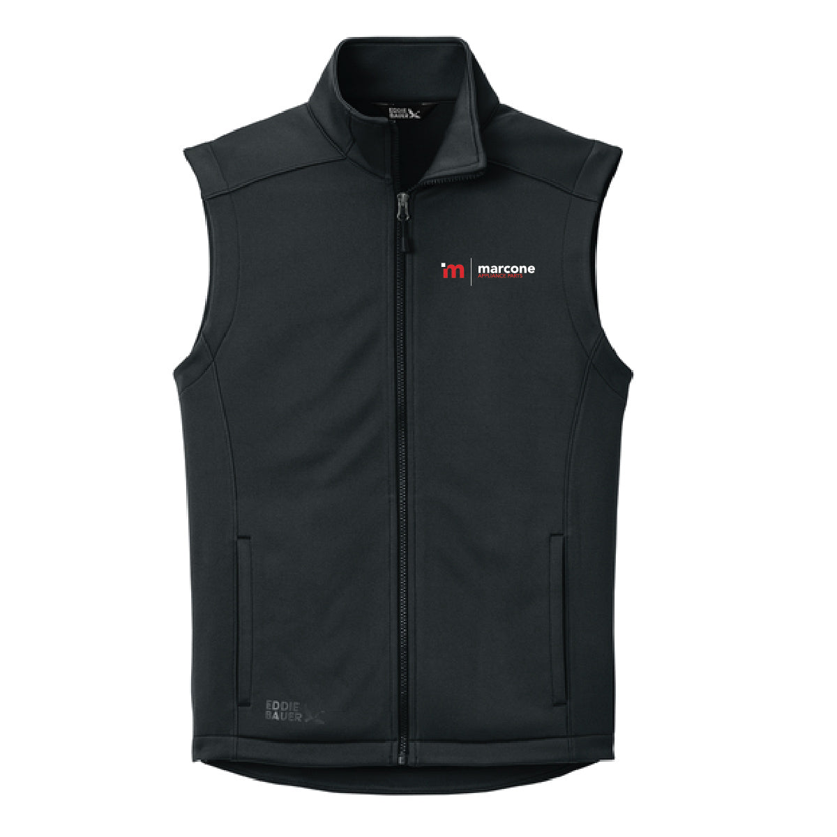 Eddie Bauer Men's Smooth Mid Layer Fleece Vest with Marcone Appliance Logo