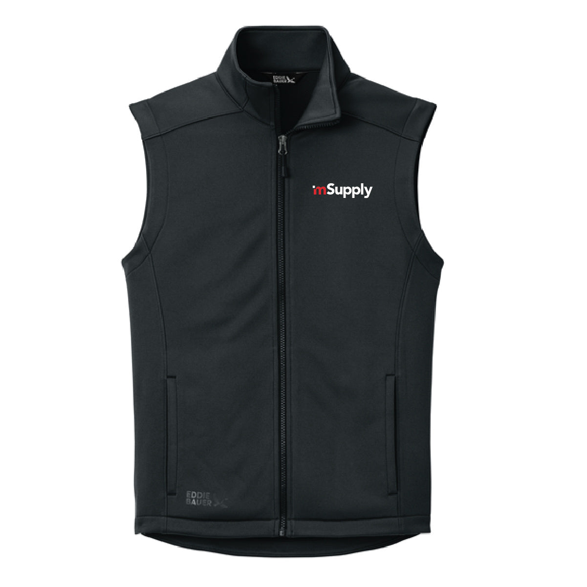 Eddie Bauer Men's Smooth Mid Layer Fleece Vest with mSupply Logo