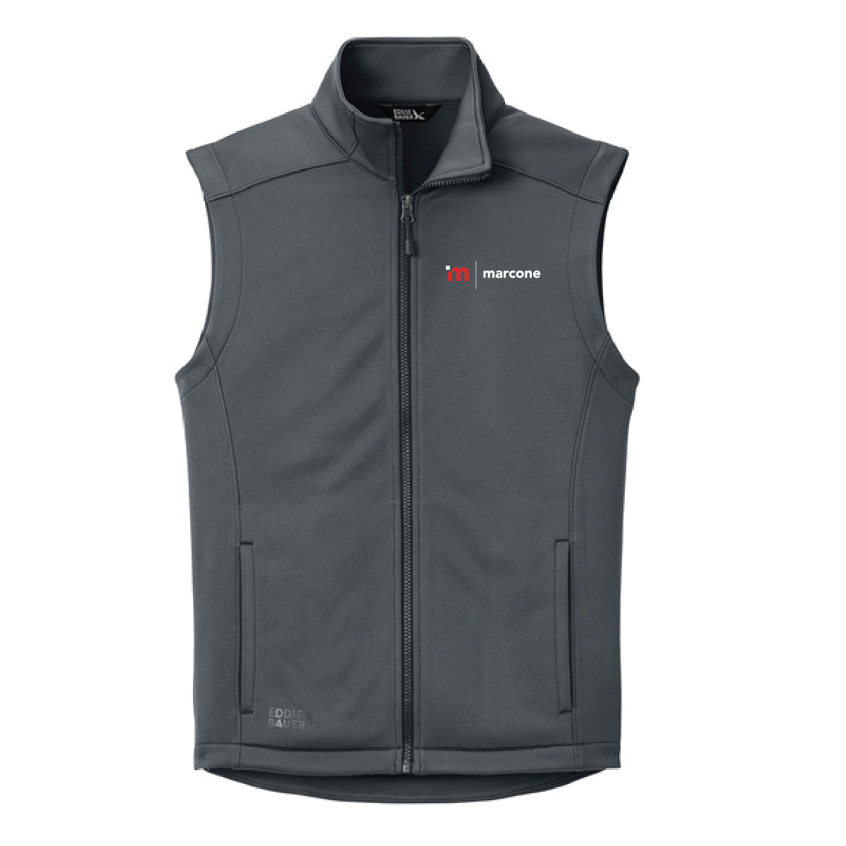 Eddie Bauer Men's Smooth Mid Layer Fleece Vest with Marcone Logo
