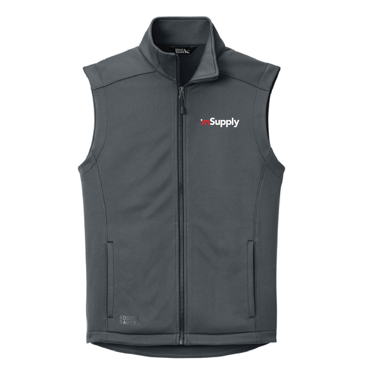 Eddie Bauer Men's Smooth Mid Layer Fleece Vest with mSupply Logo