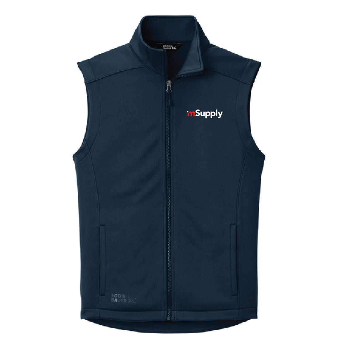 Eddie Bauer Men's Smooth Mid Layer Fleece Vest with mSupply Logo