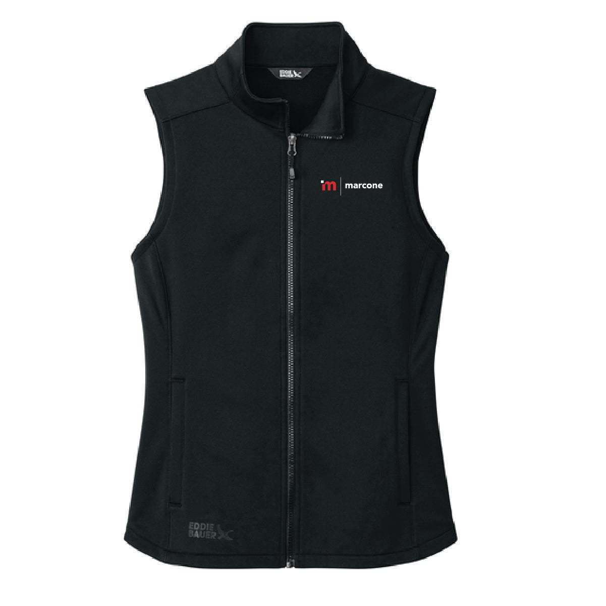 Eddie Bauer Women's Smooth Mid Layer Fleece Vest with Marcone Logo