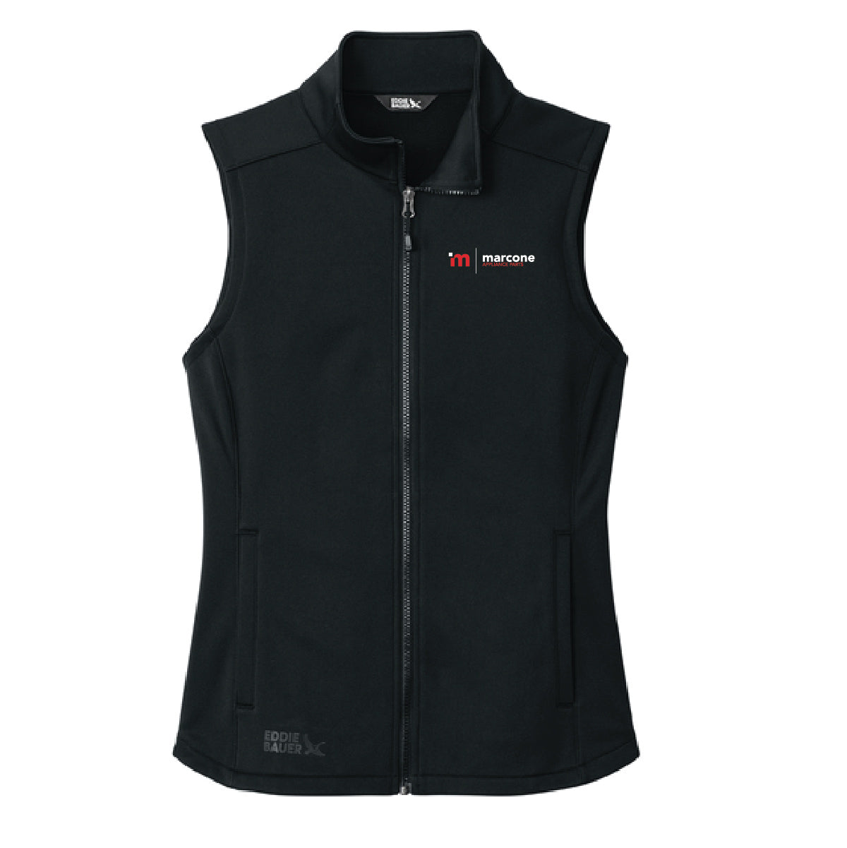 Eddie Bauer Women's Smooth Mid Layer Fleece Vest with Marcone Appliance Logo