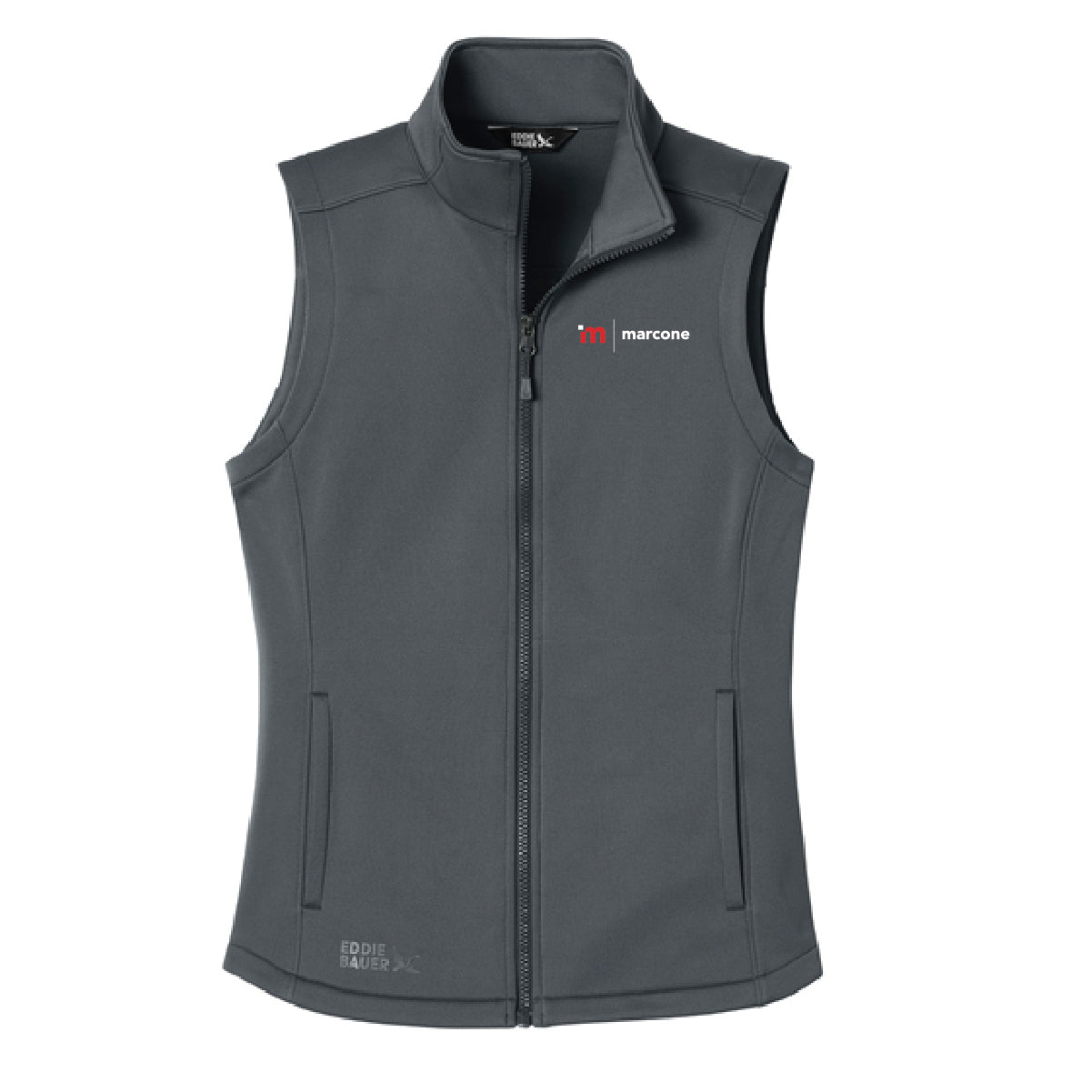 Eddie Bauer Women's Smooth Mid Layer Fleece Vest with Marcone Logo