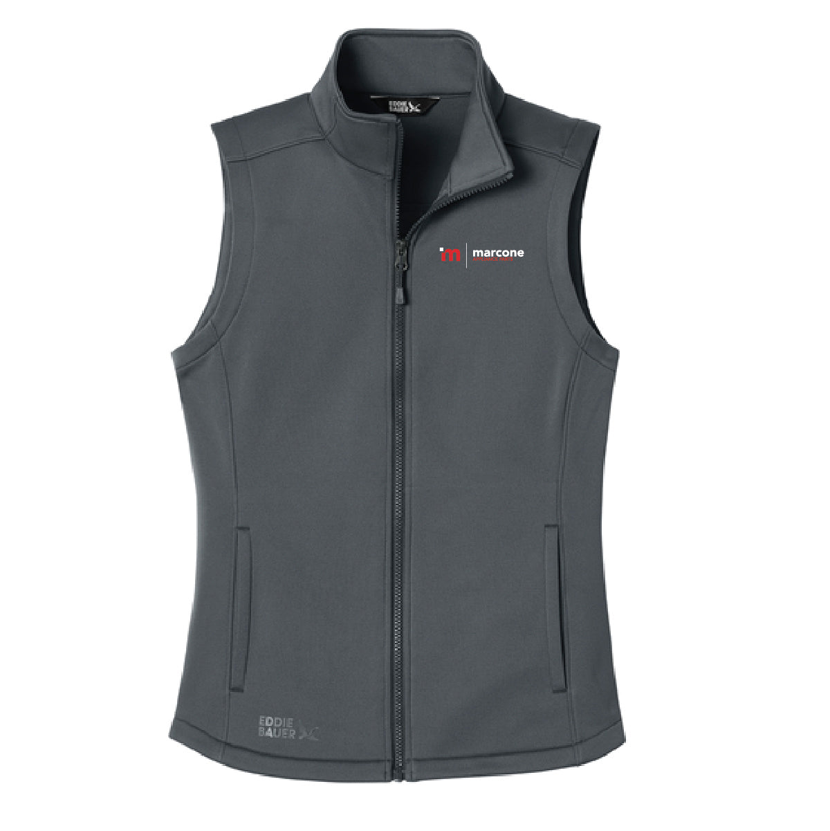 Eddie Bauer Women's Smooth Mid Layer Fleece Vest with Marcone Appliance Logo