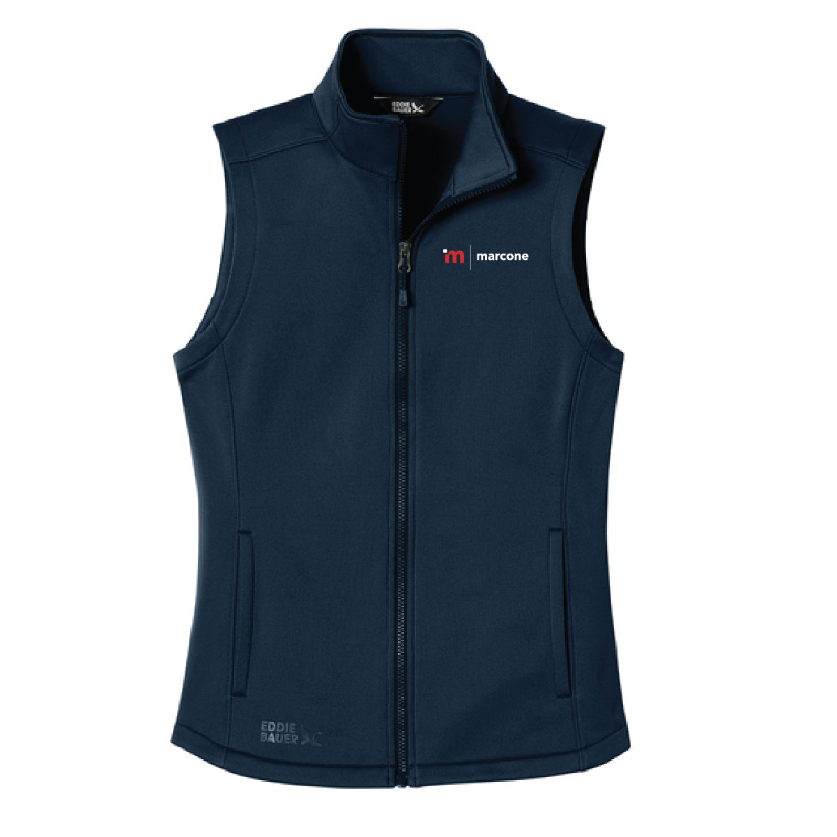Eddie Bauer Women's Smooth Mid Layer Fleece Vest with Marcone Logo
