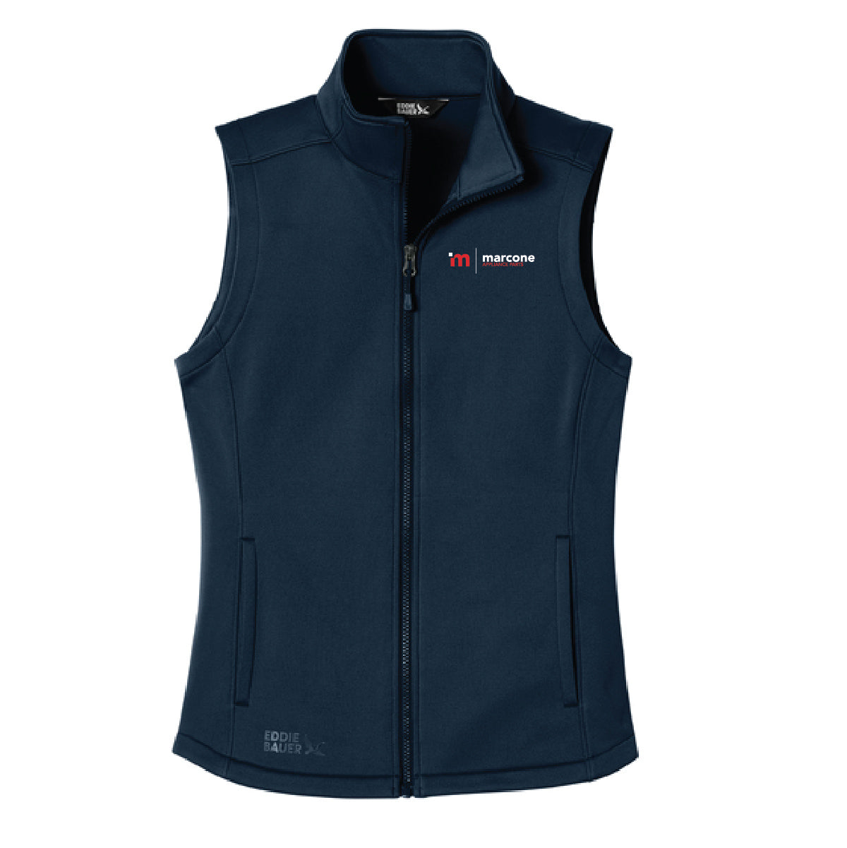 Eddie Bauer Women's Smooth Mid Layer Fleece Vest with Marcone Appliance Logo