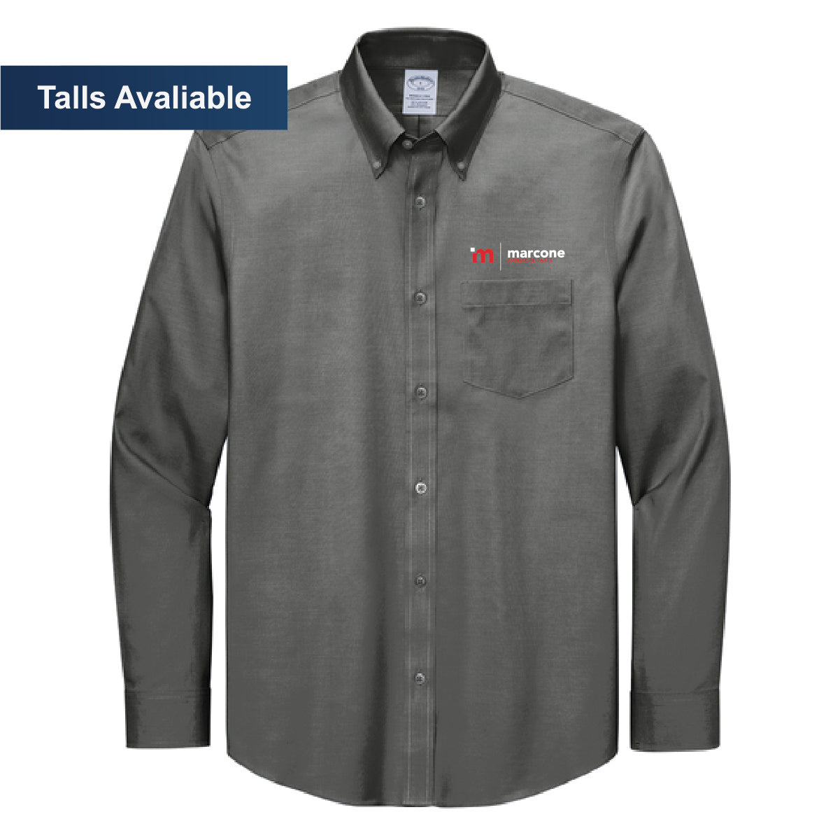 Brooks Brothers Men's Pinpoint Long Sleeve Shirt with Marcone Appliance Logo