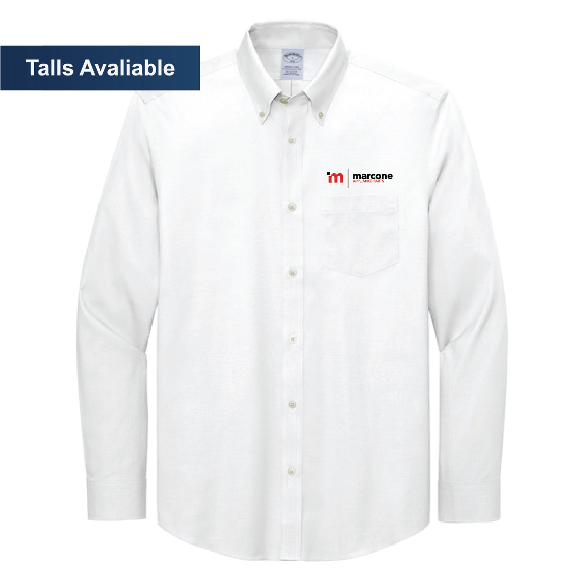 Brooks Brothers Men's Pinpoint Long Sleeve Shirt with Marcone Appliance Logo