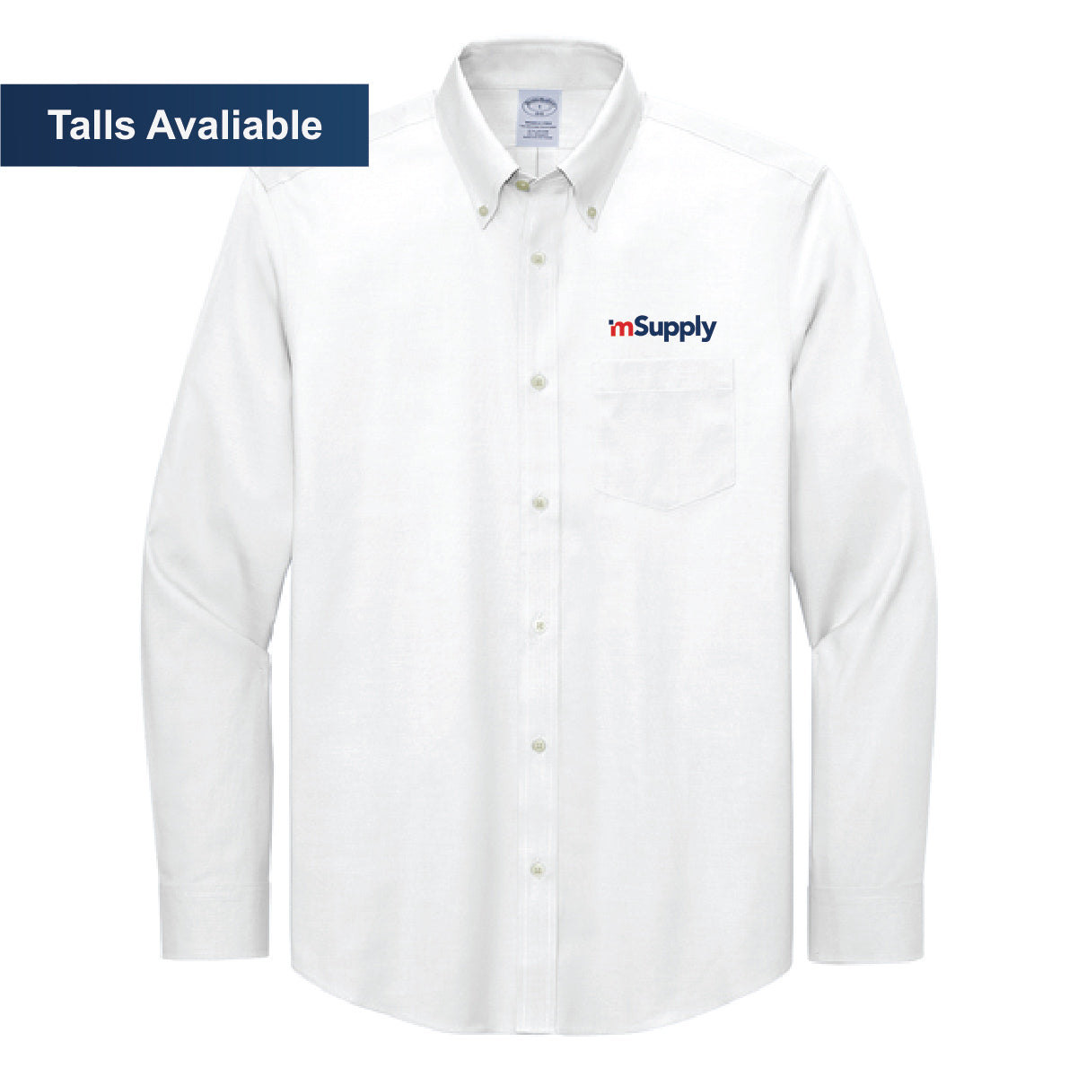 Brooks Brothers Men's Pinpoint Long Sleeve Shirt with mSupply Logo