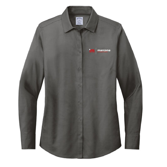 Brooks Brothers Women's Pinpoint Long Sleeve Shirt with Marcone Appliance Logo