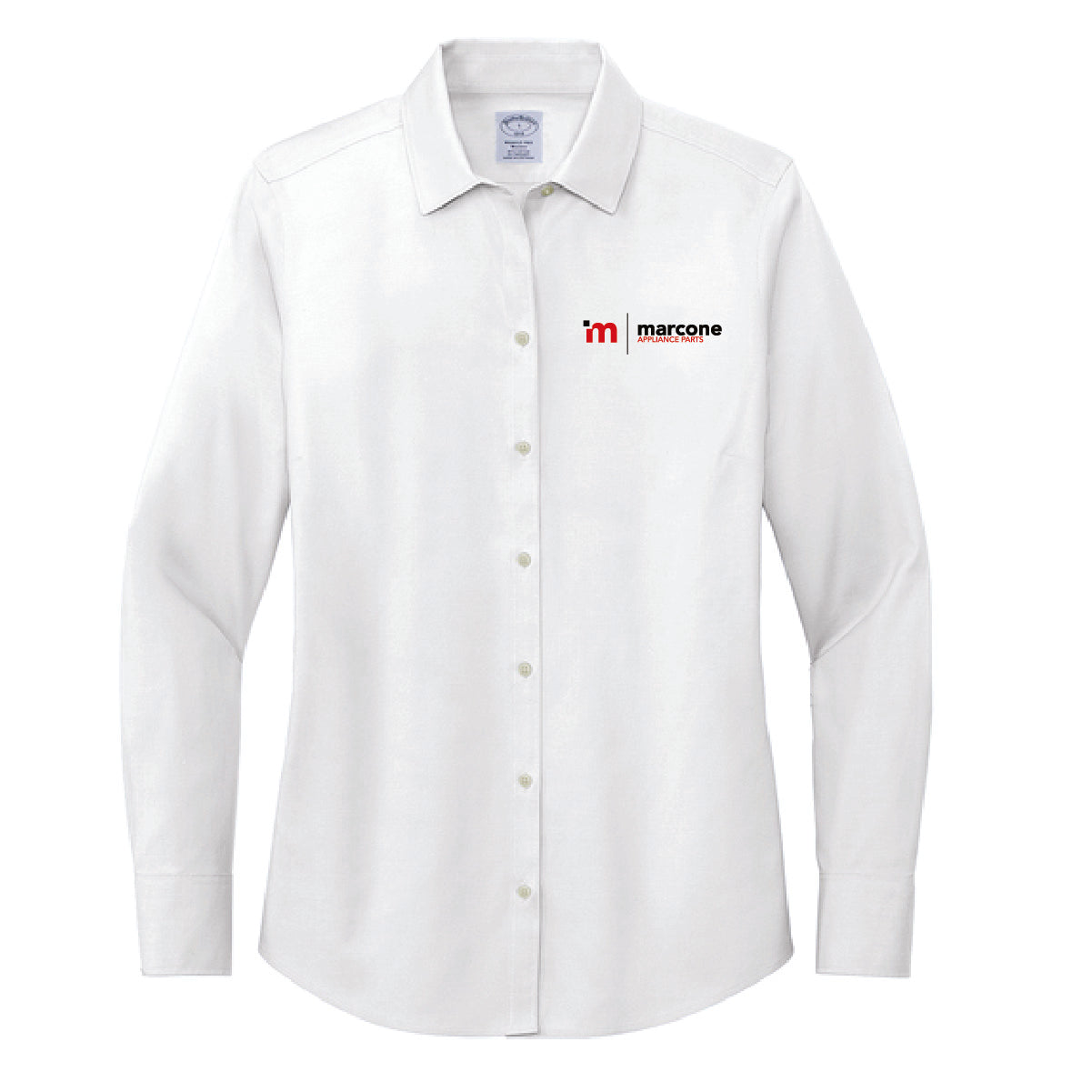 Brooks Brothers Women's Pinpoint Long Sleeve Shirt with Marcone Appliance Logo
