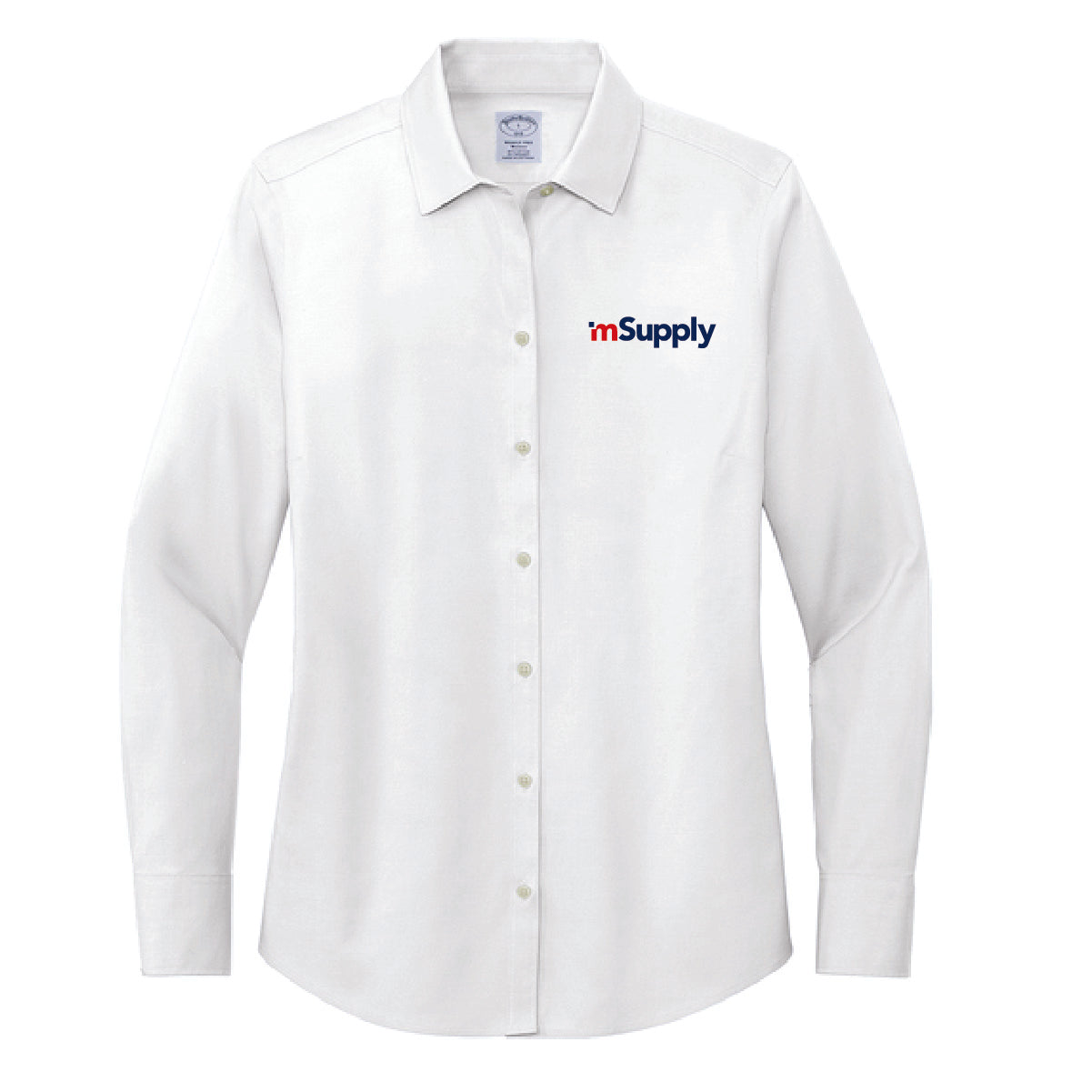 Brooks Brothers Women's Pinpoint Long Sleeve Shirt with mSupply Logo