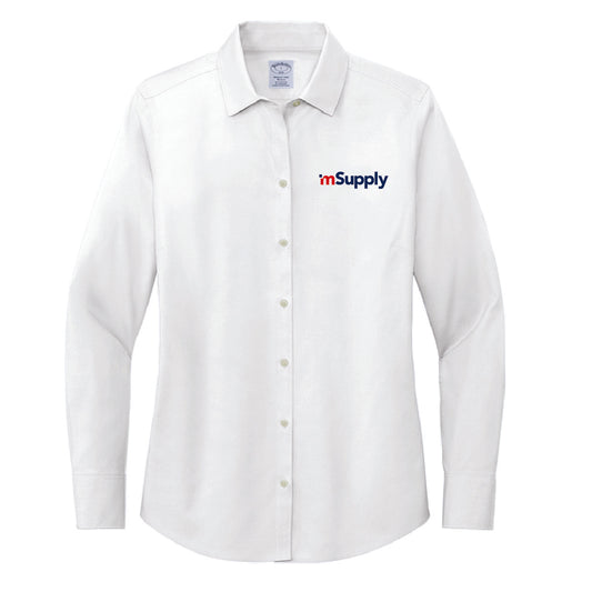 Brooks Brothers Women's Pinpoint Long Sleeve Shirt with mSupply Logo
