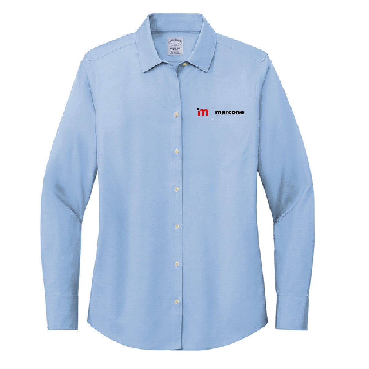Brooks Brothers Women's Pinpoint Long Sleeve Shirt with Marcone Logo