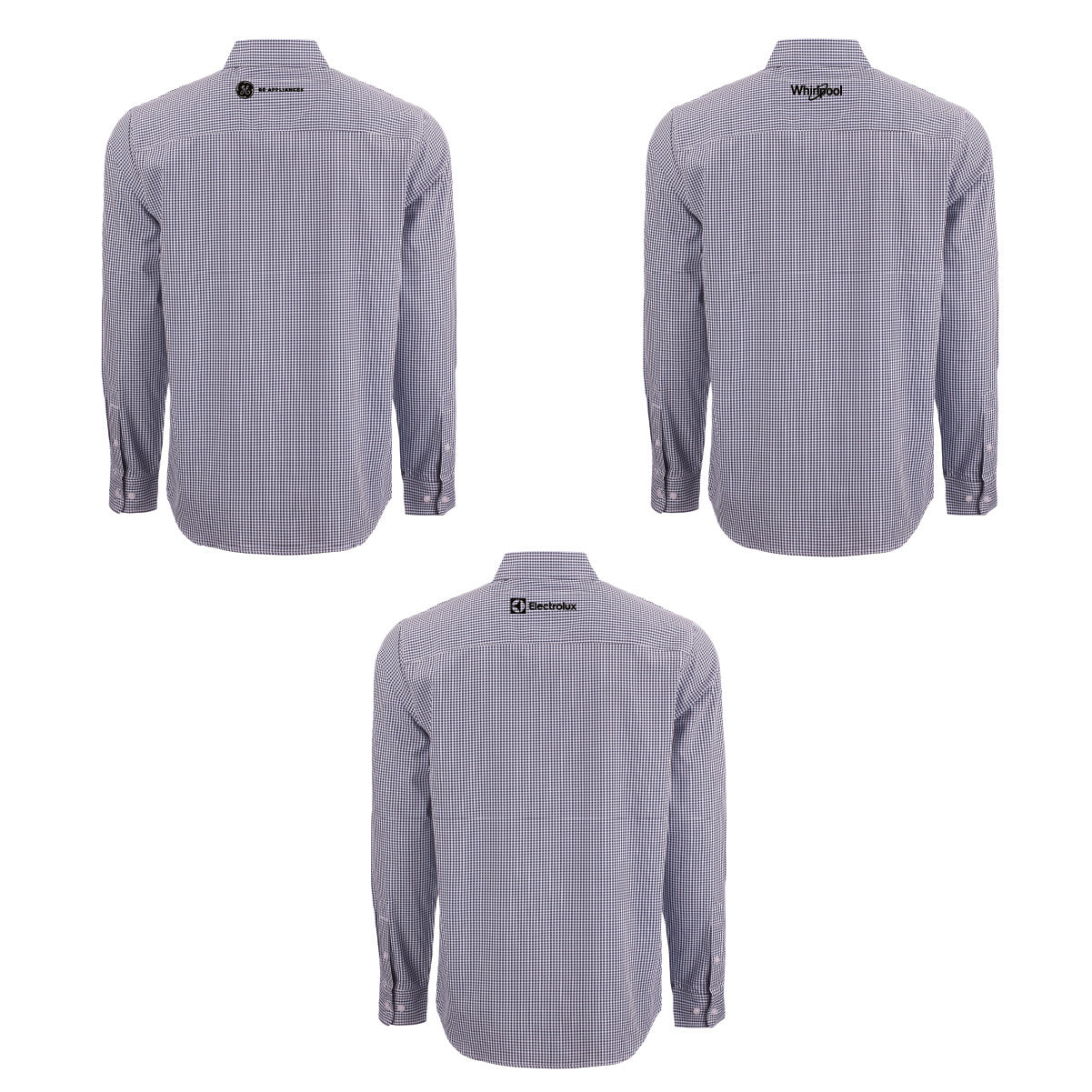 Cutter & Buck Men's Gingham Long Sleeve Dress Shirt with Marcone Logo
