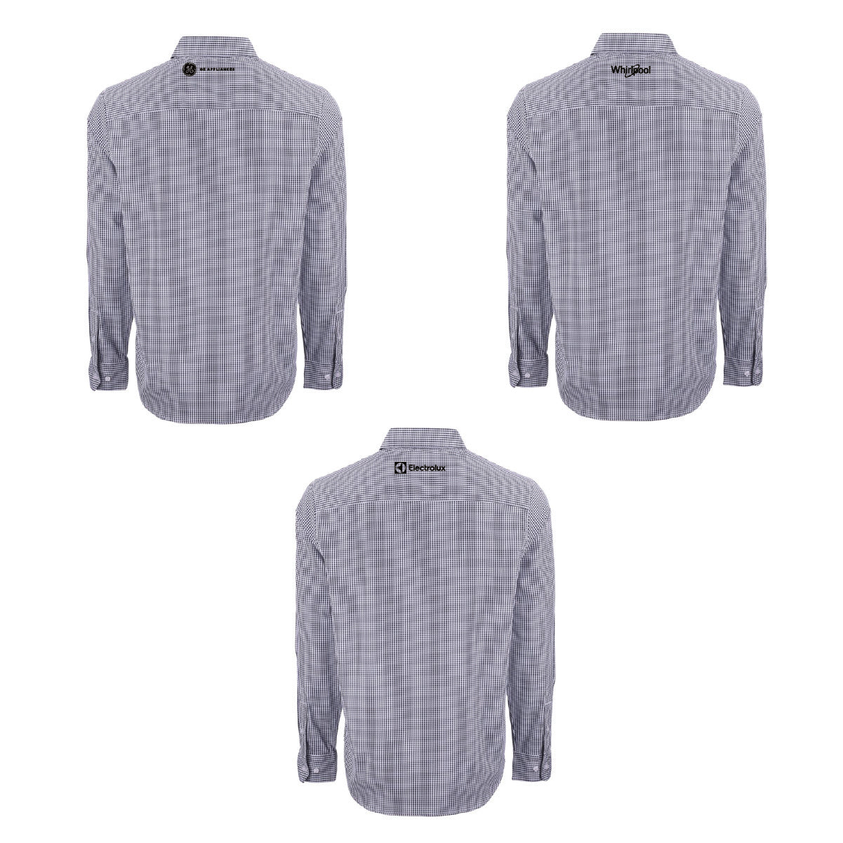 Cutter & Buck Men's Gingham Long Sleeve Dress Shirt with mSupply Logo