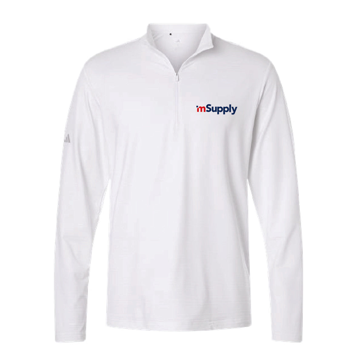 Adidas Men's Textured Stripe 1/4 Zip Pullover with mSupply Logo