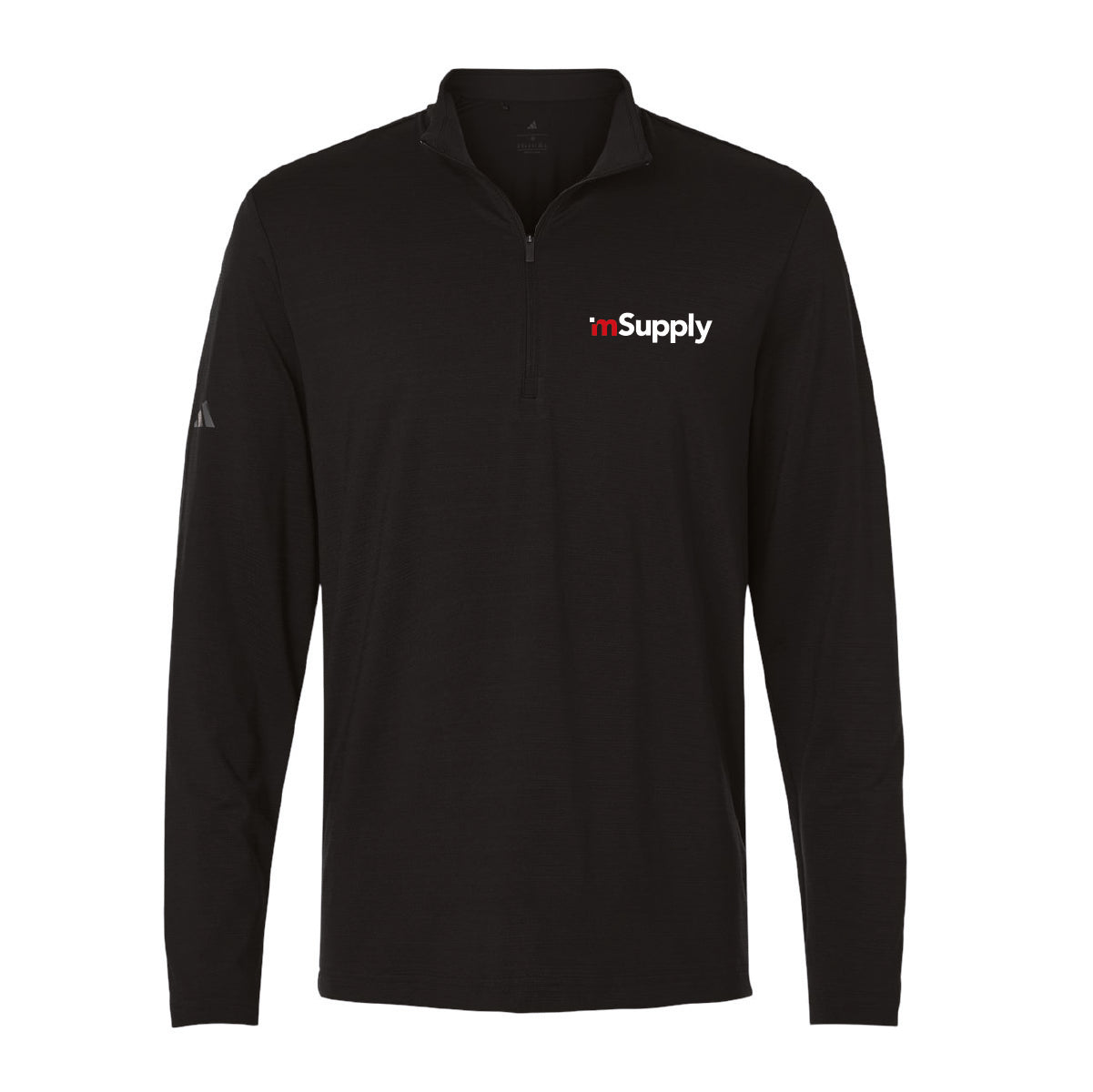 Adidas Men's Textured Stripe 1/4 Zip Pullover with mSupply Logo