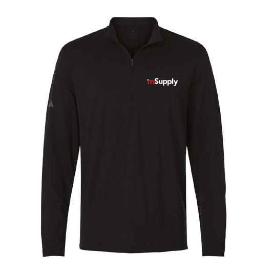 Adidas Men's Textured Stripe 1/4 Zip Pullover with mSupply Logo