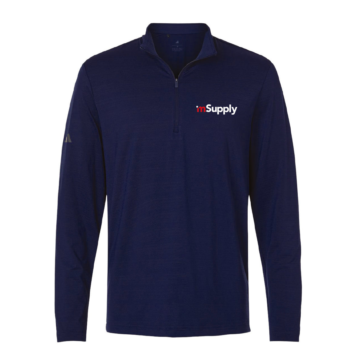 Adidas Men's Textured Stripe 1/4 Zip Pullover with mSupply Logo