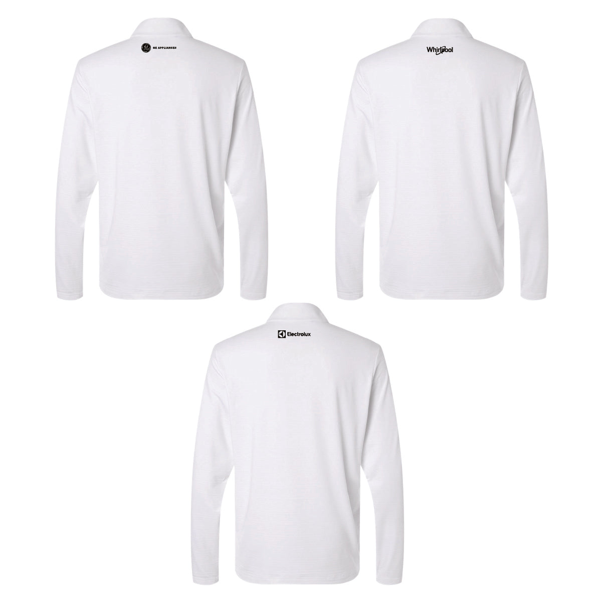Adidas Men's Textured Stripe 1/4 Zip Pullover with Marcone Appliance Logo