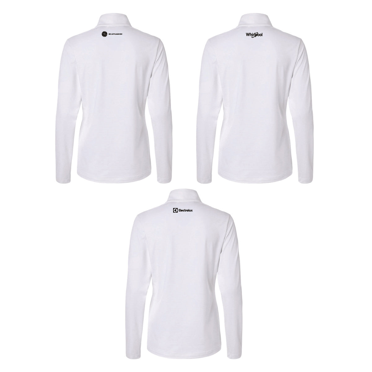 Adidas Women's Textured Stripe 1/4 Zip Pullover with Marcone Appliance Logo