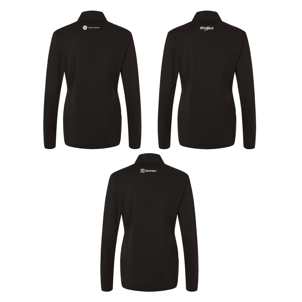 Adidas Women's Textured Stripe 1/4 Zip Pullover with Marcone Appliance Logo