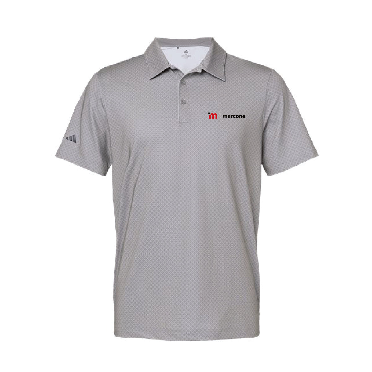 Adidas Men's Ultimate Diamond Print Polo with Marcone Logo