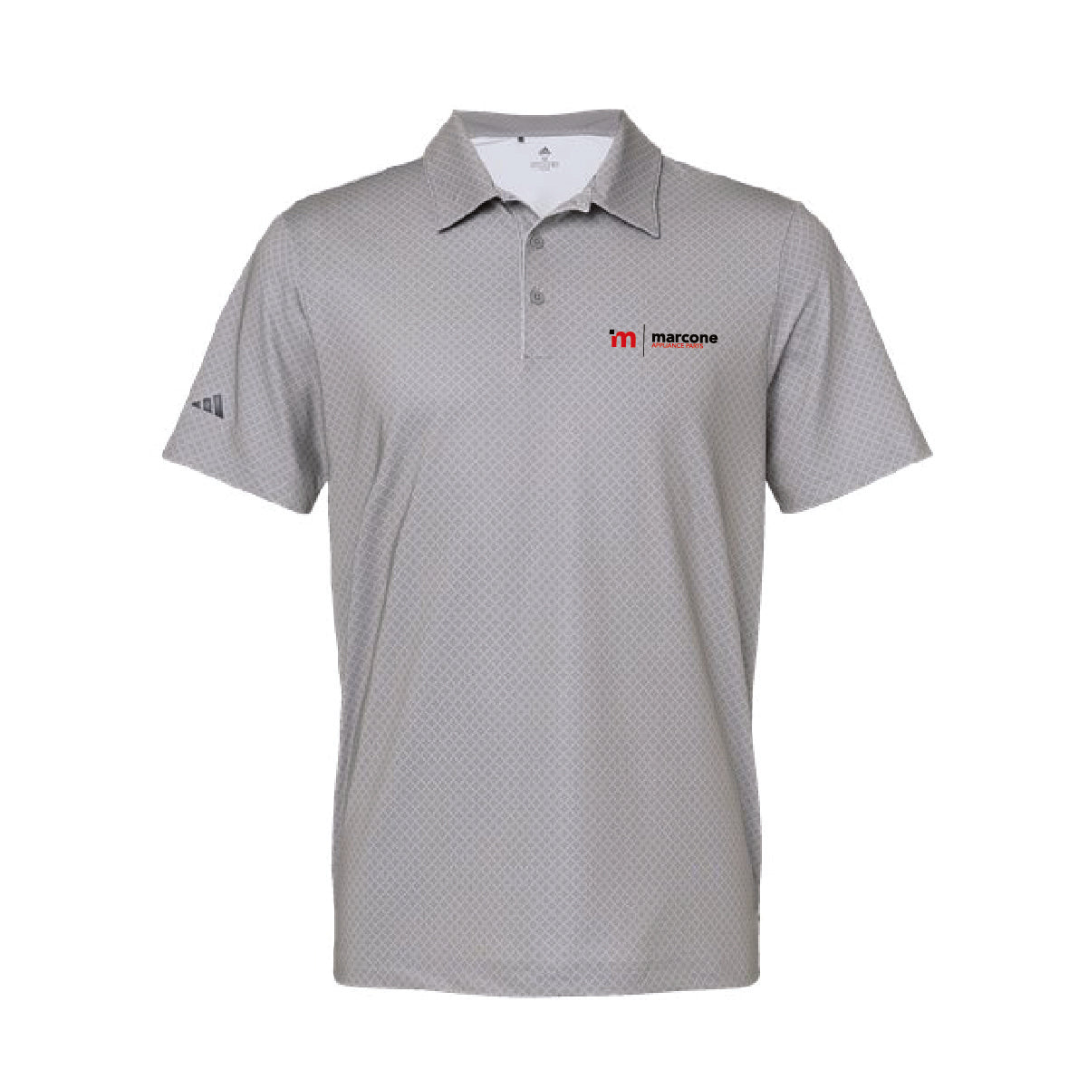 Adidas Men's Ultimate Diamond Print Polo with Marcone Appliance Logo