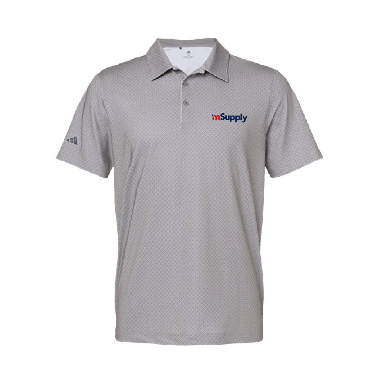 Adidas Men's Ultimate Diamond Print Polo with mSupply Logo
