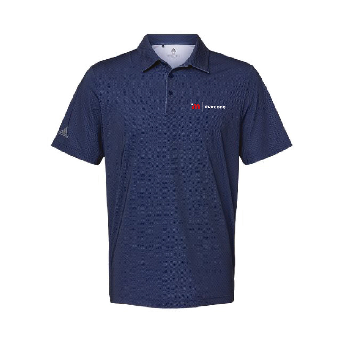 Adidas Men's Ultimate Diamond Print Polo with Marcone Logo