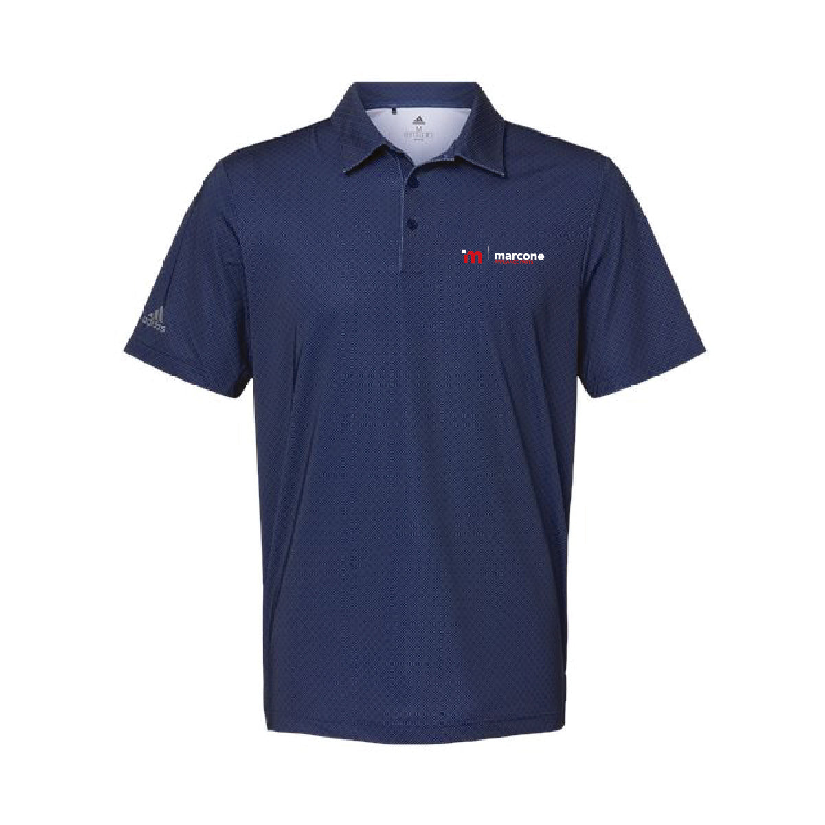 Adidas Men's Ultimate Diamond Print Polo with Marcone Appliance Logo