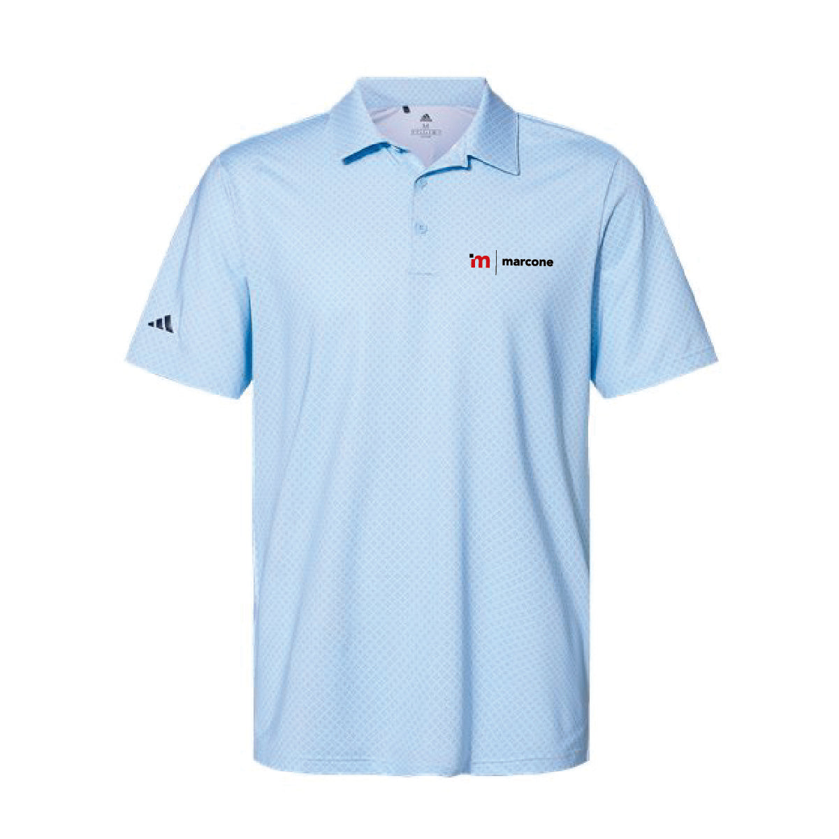 Adidas Men's Ultimate Diamond Print Polo with Marcone Logo