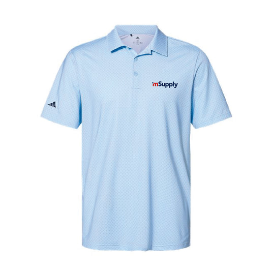 Adidas Men's Ultimate Diamond Print Polo with mSupply Logo