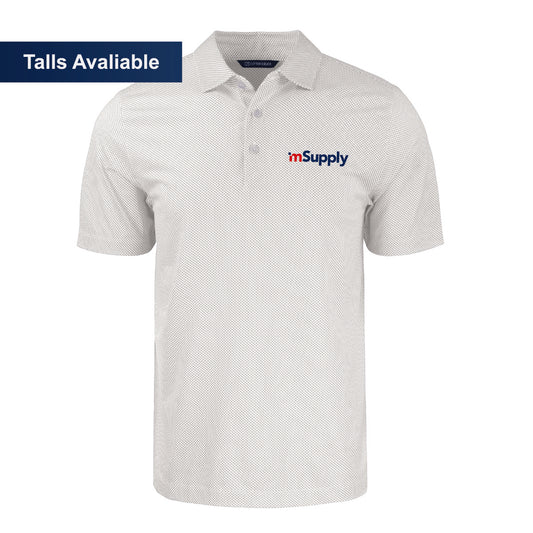 Cutter & Buck Men's Pike Symmetry Print Stretch Polo with mSupply Logo
