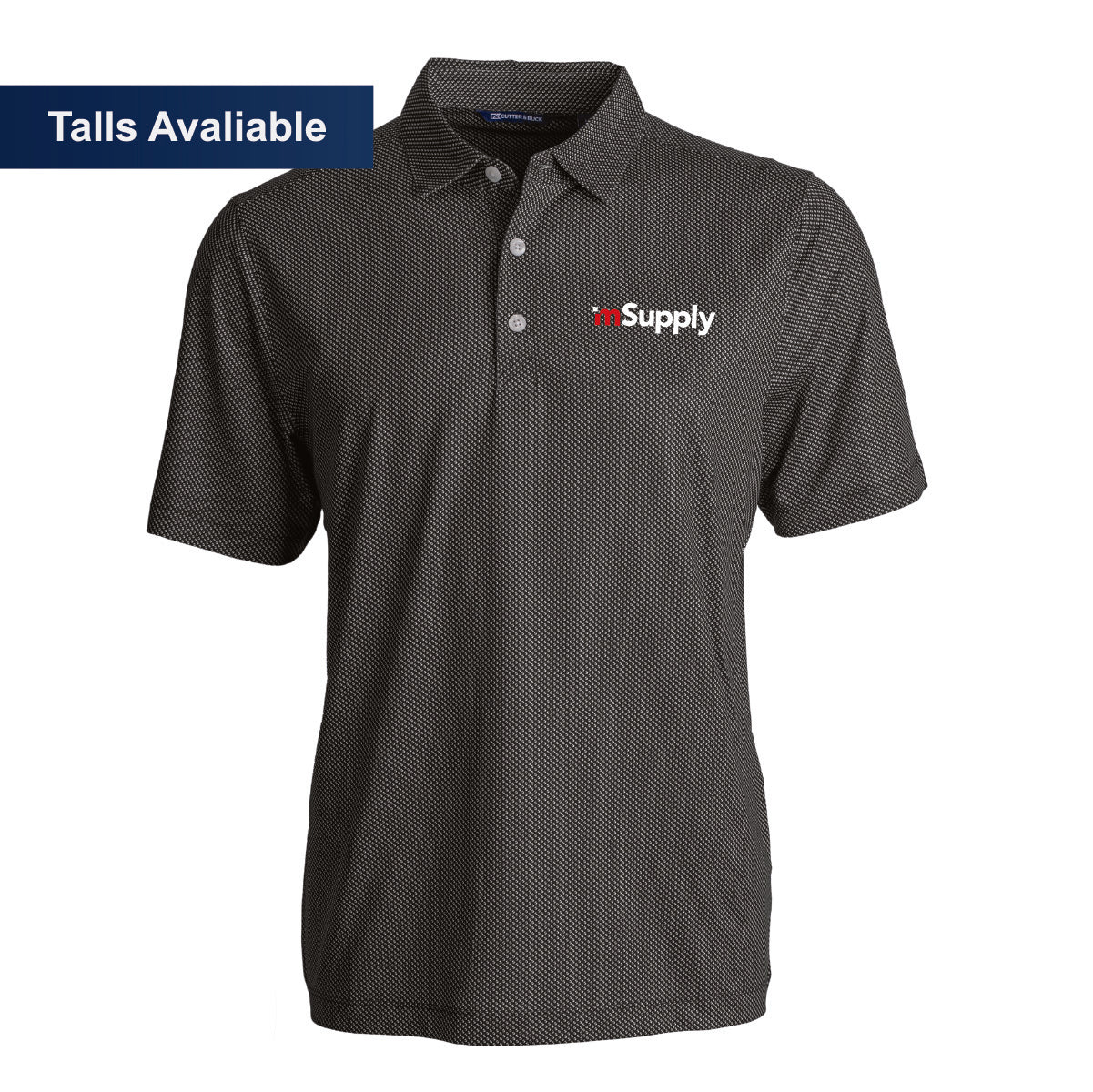 Cutter & Buck Men's Pike Symmetry Print Stretch Polo with mSupply Logo