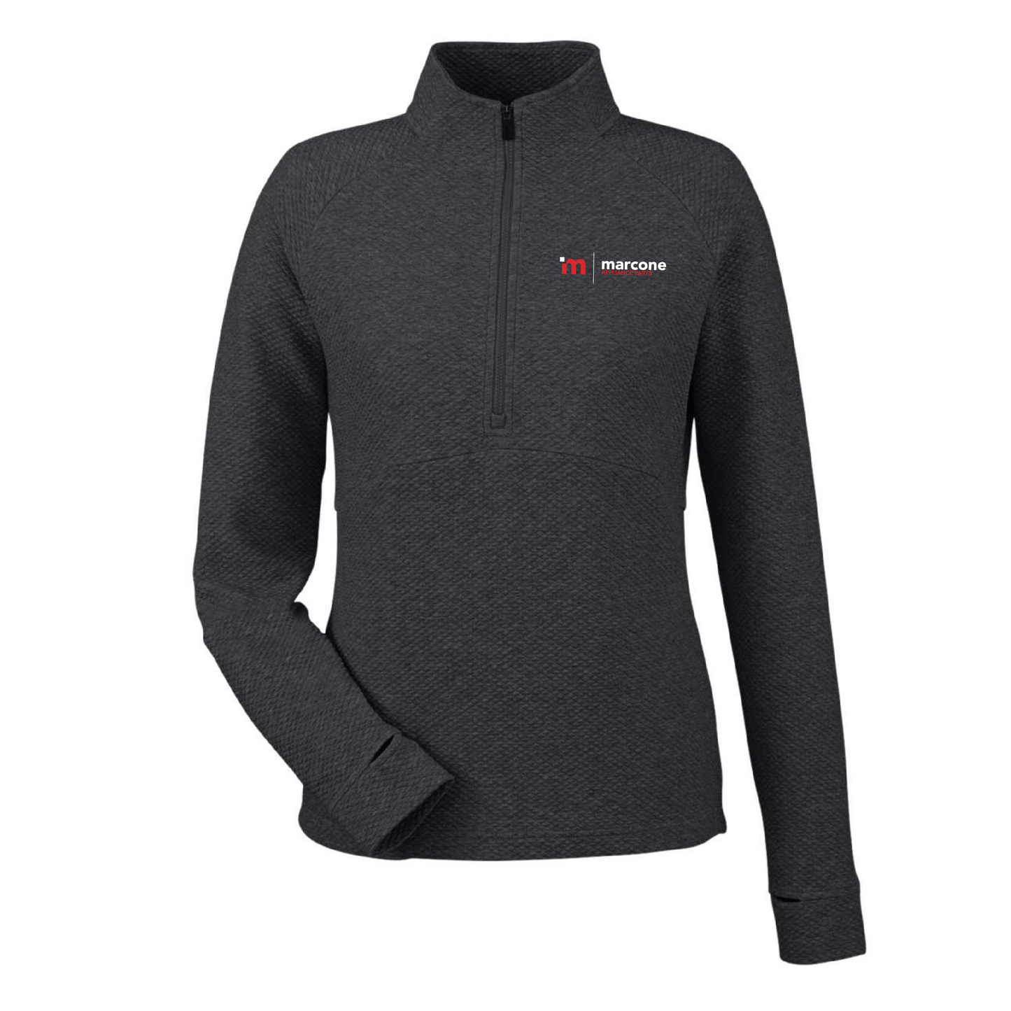 North End Women's Textured 1/4 Zip Pullover with Marcone Appliance Logo