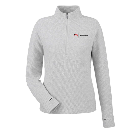 North End Women's Textured 1/4 Zip Pullover with Marcone Logo