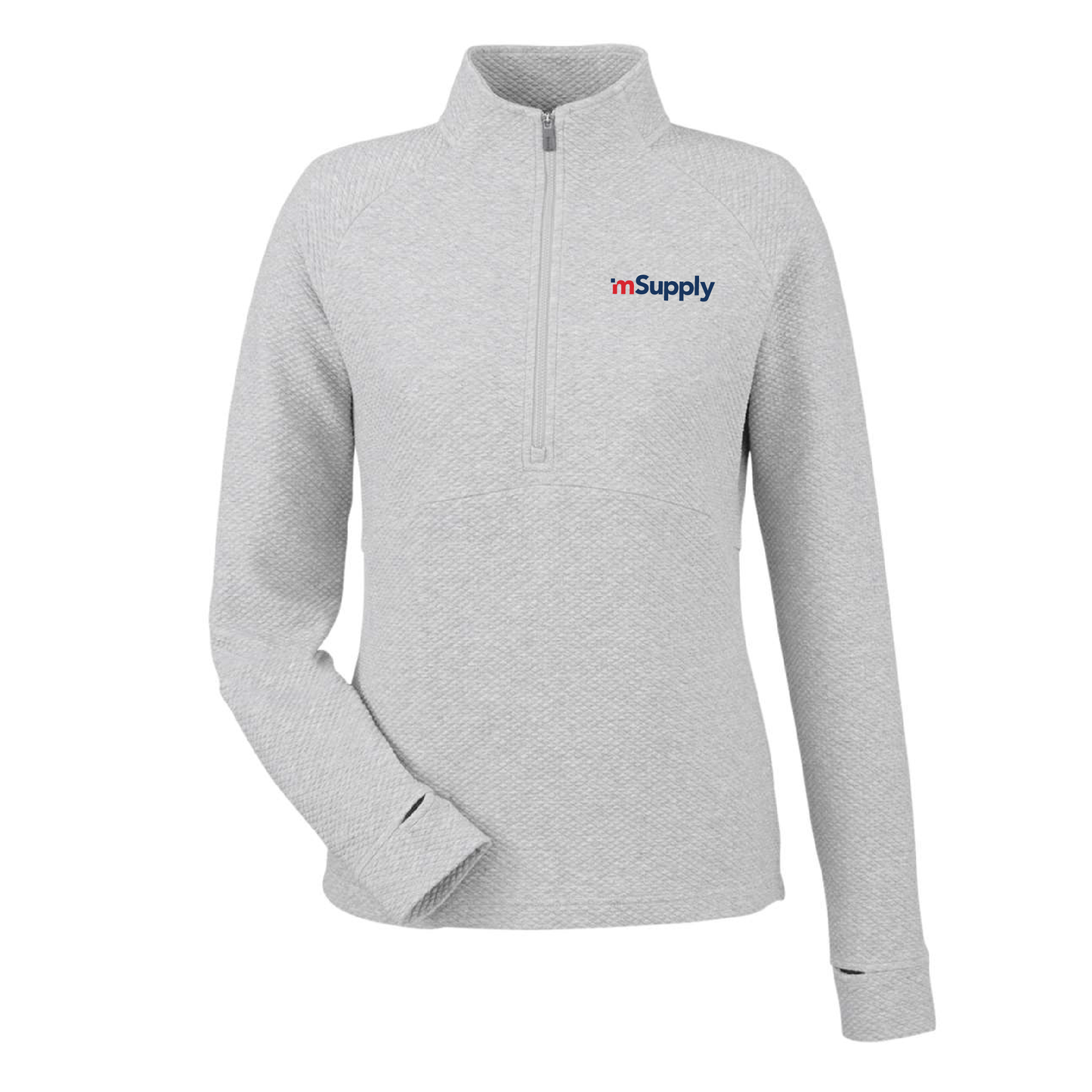 North End Women's Textured 1/4 Zip Pullover with mSupply Logo