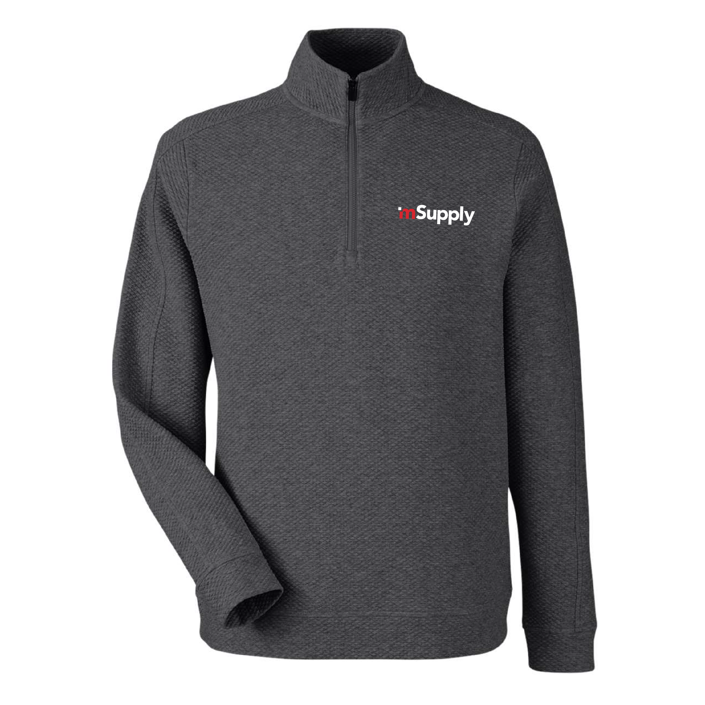 North End Men's Textured 1/4 Zip Pullover with mSupply Logo
